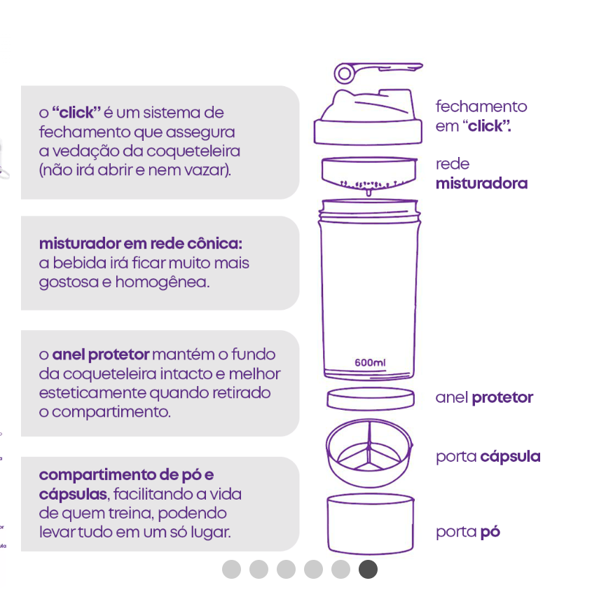 Shaker Pró Coqueteleira 700ml - We Pink