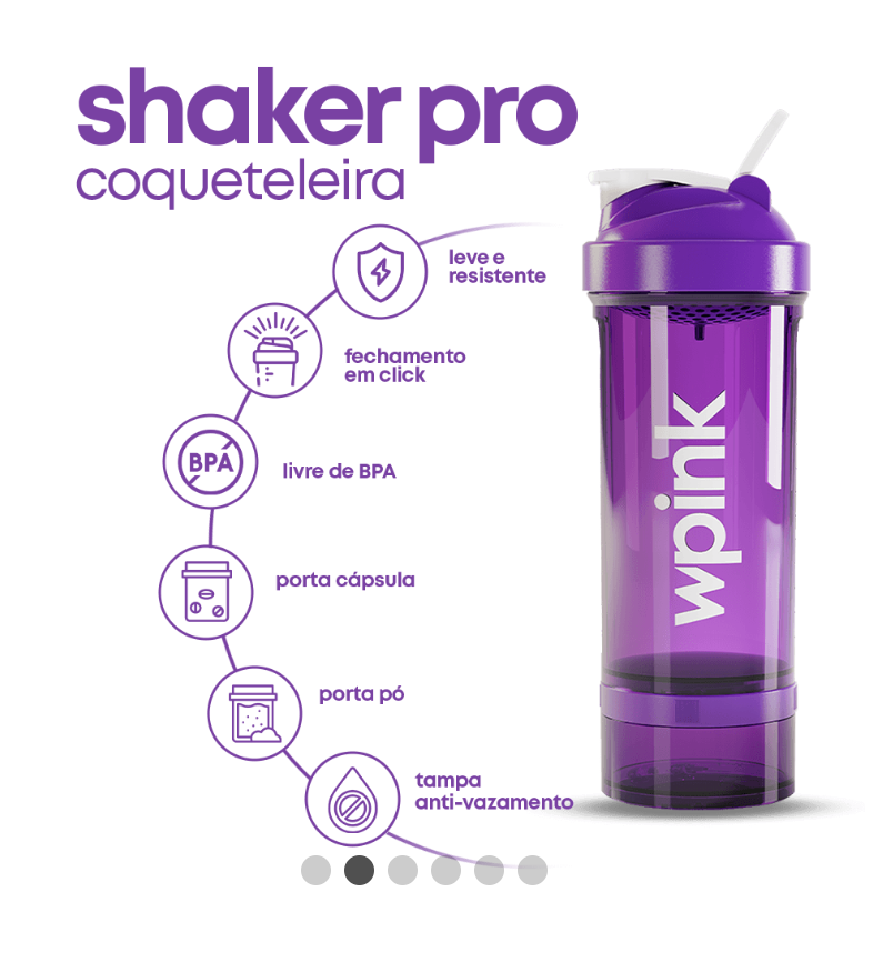 Shaker Pró Coqueteleira 700ml - We Pink