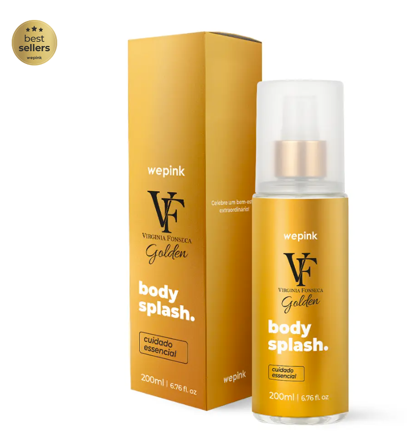 Body Splash VF Golden Desodorante Colônia 200ml - Wepink